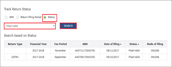 Check GST Return Status