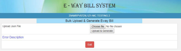 Generate E-Way Bill