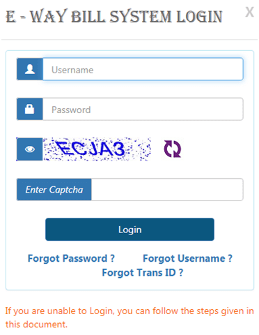 E-Way Bill Login