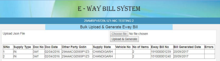 Generate E-Way Bill